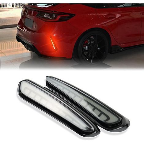 1 pair of three-function, hook-type taillights and brake lights, compatible with Honda Civic Type R 23-24 (1/5)