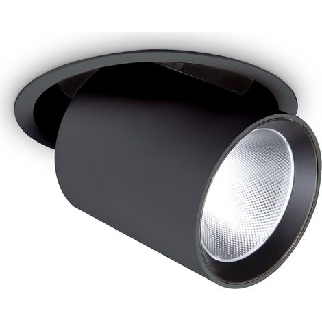 Ideal Lux Faretto moderno Nova 1 luce LED integrato nero vetro metallo