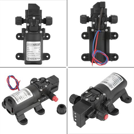12 V Gleichstrom, 0,9 MPa, 6 l/min, Hochdruck-Membranpumpe, 70 W, selbstansaugend (1/5)