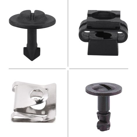 60 clips de fixation pour cache moteur, sous-caisse Audi, 5 types, 60 pièces (1/5)