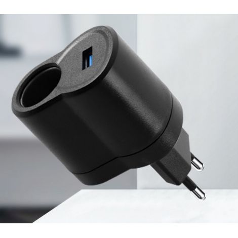 SHINING HOUSE Adaptador de encendedor de cigarrillos USB dual para motocicleta DC12V Adaptador de cargador para motocicleta (1/4)