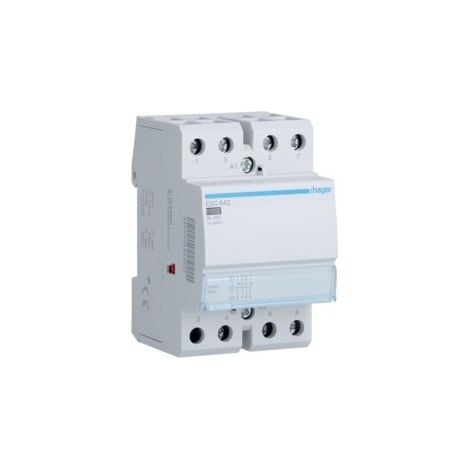 Esc442 Hager Contacteur Modulaire De Puissance 2no+2nf - 40a - Bobine 230 Vac - Bornes à Vis - 3 Modules (1/4)