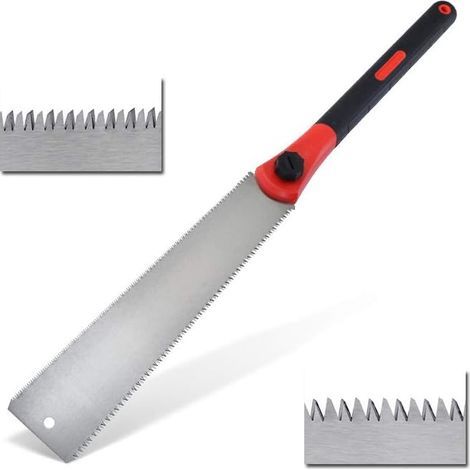 Scie À Main Japonais Scie Égoïne À Double Tranchant Interchangeable Lame Flexible 31,5cm Scie Égoïne Pour Travail Du Bois (1/5)