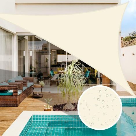 Parasol Résistant aux UV 10 FT, Triangle Sail Canopy Garden Plant Shelter Breathable Greenhouse Cover for Outdoor Patio Camping Backyard Swimming Pool (1/5)