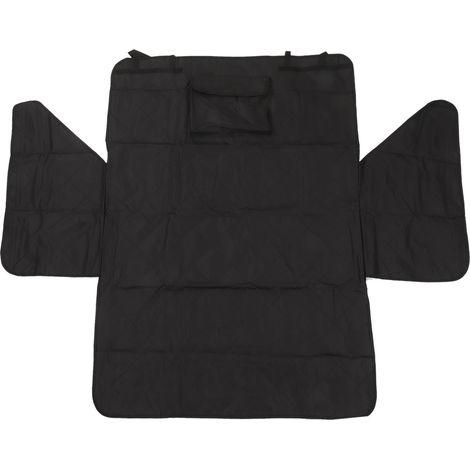 Dog Car Seat Cover Waterproof Scratchproof Oxford Cloth Breathable Mesh Pet Rear Seat Covers for Cars SUVs Black