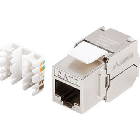 Modulo Lanberg Keystone Presa RJ45 senza attrezzi - LSA 180° FTP Cat.7 (1/3)