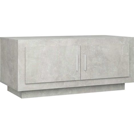 Maison Exclusive - Tavolino Salotto Grigio Cemento 102x50x45 cm Legno Multistrato (1/5)