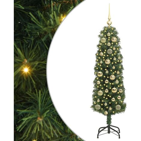 Árbol de Navidad artificial Verde 120 cm PVC, Acero y Plástico vidaXL