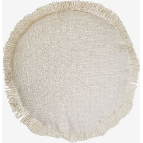 Coussin rond Ø40 cm en coton Soncey SKLUM Blanc Gardenia