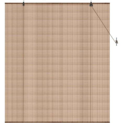 Store enrouleur Marron 160 x 160 cm Bambou vidaXL