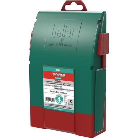 Hammerbohrersatz 4Power 7-tlg.SDS-plus Ku.-Box