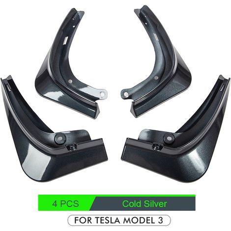 Ensemble de 4 bavettes compatibles avec Tesla Model 3, pour garde-boue avant et arrière (1/5)