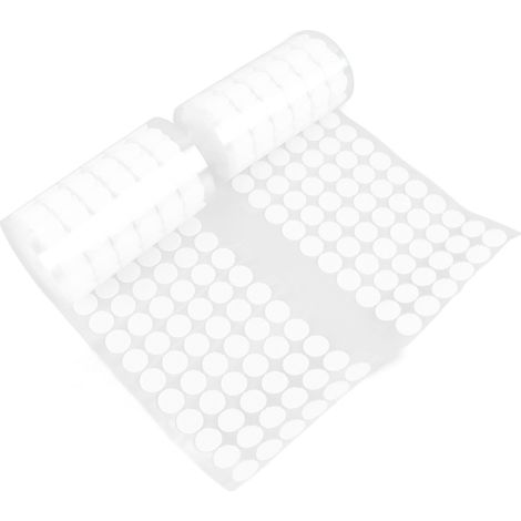 2 Rouleaux 504 Pastilles Adhésives Auto-accrochantes 1,5 cm Blanc - Velcro Adhésif Double Face