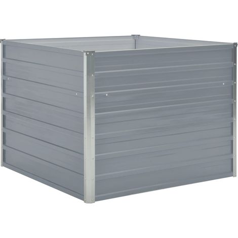 Fioriera 100 x 100 x 77 cm acciaio zincato grigio 020000788