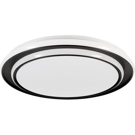 Plafoniera Moderna Moschetta Acciaio Nero Plastiche Bianche Led 36W 4800Lm Ip20