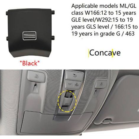 1 color: Convex black Material: ABS Applicable to Mercedes-Benz ML-Class, GL-Class, GLE-Class, GLS-Class, and G-Class. (1/4)