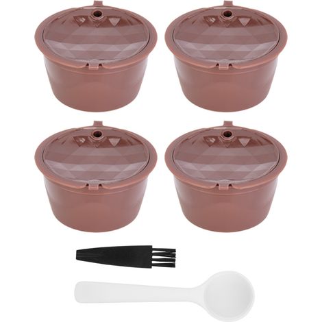 Capsule Café Réutilisable - Filtre En Acier Inoxydable 304 - Compatible Machine Nespresso Original Et Dolce Gusto - 4 Pièces (1/5)