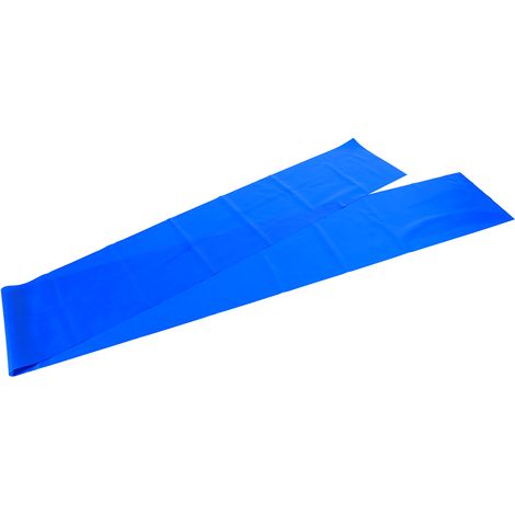 Bande élastique de résistance extensible en caoutchouc de 1,5 m pour exercices de fitness et de yoga (bleue) (1/3)