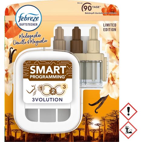 FEBREZE 3VOLUTION KIT DE DÉMARRAGE AVEC DIFFUSEUR DE PARFUM FRAIS ET 3 PARFUMS ALTERNÉS POUR ÉLIMINER LES ODEURS 20 ML