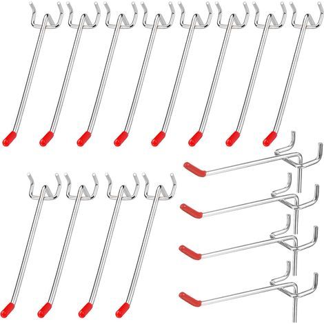 Crochet Métallique pour Panneaux Perforé 30 Pièces Assortiment Crochet pour Panneaux Perforé (1/5)