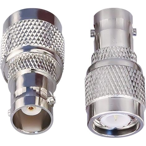 Adaptateur coaxial BNC vers TNC TNC mâle vers BNC Femelle connecteur coaxial RF pour câble d'extension d'antenne WiFi 2 pièces (1/5)