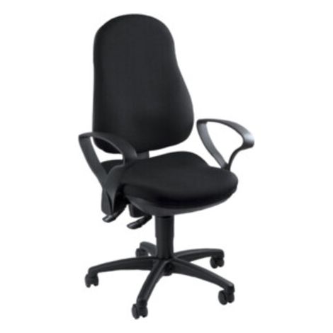 Bürodrehstuhl m.Permanentkontakt schwarz 420-550mm o.Lehnen Trgf.110kg TOPSTAR