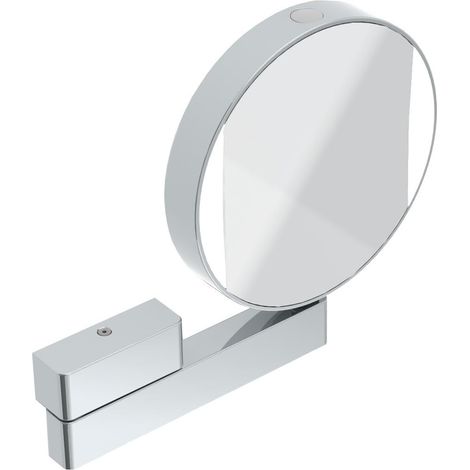 LED Rasage et Miroir de Soins de beauté, Miroir des Deux côtés, grossissement 3X et 7X, Rond, éclairage LED, Bras articulé, 109506017 (1/5)
