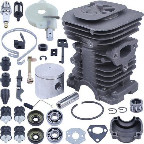 Joint de roulement de cylindre AV tampon pompe à huile pour Husqvarna 141 137 et 142 136 (38mm), Cylindre, piston, couvercle inférieur, anneau, goupille, circlip, roulement de vilebrequin, joint d'hui (1/5)