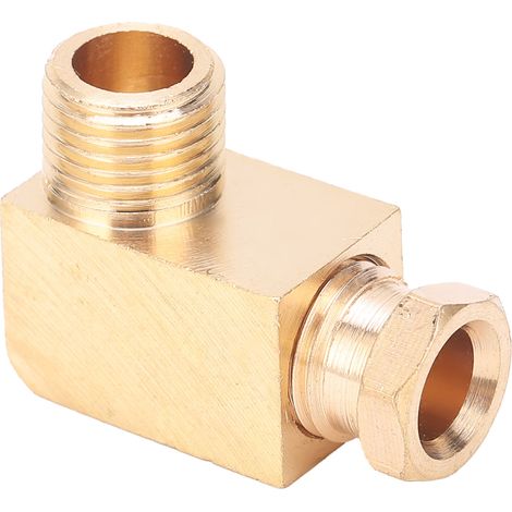 Raccord coude laiton pour tuyau, connecteur bloc rectangulaire adaptateur PL610, jonction de canalisation mâle-femelle, fixation robuste étanche. (1/5)