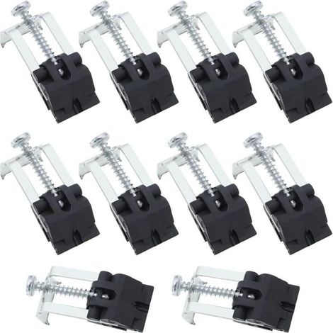 10 Pièces Clips d'Évier Encastré - Kit de Fixation Robuste pour Évier de Cuisine/Buanderie - Angle Réglable, Installation Facile - Acier Résistant (Durable, Universel) (1/5)