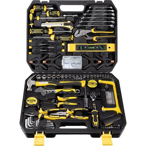 Werkzeugkasten 168tlg Mechaniker Set mit Steckschlüsseln und Handwerkzeugen für Auto und Haushalt (1/5)