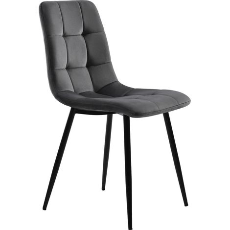 Juego de comedor de 5 piezas extensible 99-159 cm blanco y negro con 4 sillas de terciopelo (1/5)