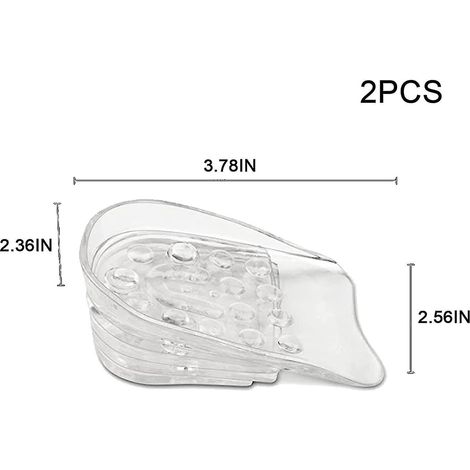 Paar Gel Heel Cushion, Verstellbare U-förmige Schuheinlagen Erhhung 5 Schich Unsichtbare Gelkissen Silikon Fersenschale Pads Schuheinlagen Fersenpol (1/5)