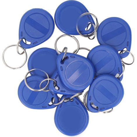 Lot de 10 porte-clés 13,56 MHz compatibles avec les cartes à puce RFID T5577 pour le contrôle d'accès aux portes (1/5)