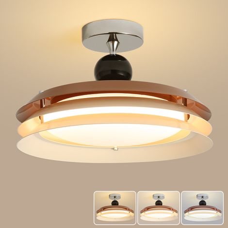 Plafonnier LED haut de gamme, plafonnier vintage du milieu du siècle, lustre de plafond design, 3 températures de couleur 3000K-6000K (40 cm x 25 cm) (1/5)