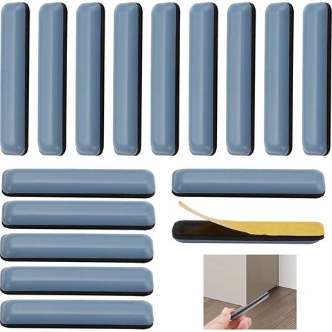 16 deslizadores de teflón para muebles, patas autoadhesivas de teflón para muebles, patas rectangulares autoadhesivas de 16 x 75 mm para muebles, sillas y mesas. (1/5)