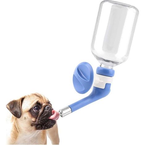 Haustier-Wasserspender - Käfig-Wasserspender, Zwinger-Wasserspender, blauer Wasserspender