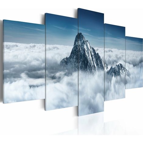 Tableau sommet de la montagne au-dessus des nuages - 200 x 100 cm (1/4)