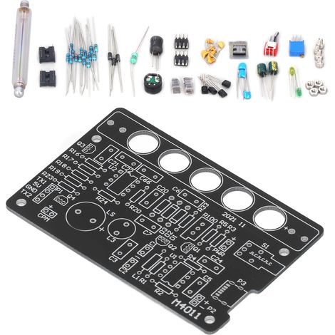 Kit de montage DIY détecteur de radiation - Compteur Geiger en pièces à assembler noir (1/5)