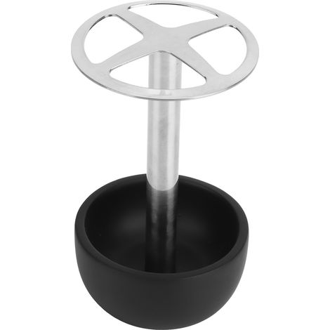 Porte-brosse à dents en acier inoxydable 304, support de rangement sans perçage pour brosses à dents, accessoires de salle de bain (noir) (1/5)