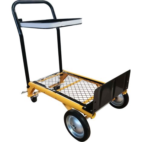Carrello Multifunzione Portatutto Piattaforma Carrellino Porta Pacchi in Acciaio (1/5)