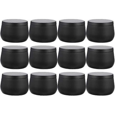 Lot de 12 boîtes de rangement rondes pour thé, bougies, bonbons, perles et bijoux. (1/5)