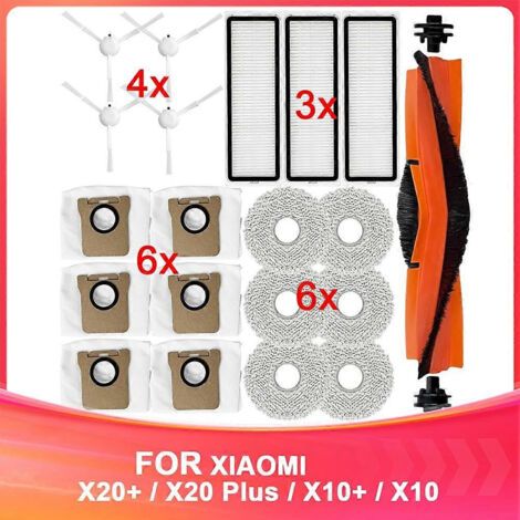 BARKBUSTERS Kit d'accessoires pour aspirateur robot Xiaomi X20+/X20 Plus/X10+/X10 Plus, pièces de rechange, accessoires de réparation (1/5)