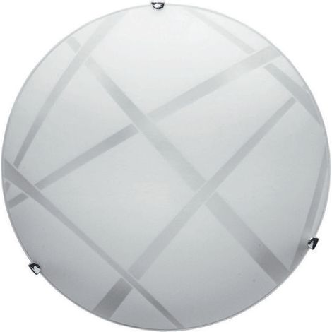 PLAFONIERA DARIO D 40 CM 2 LUCI E27 CROMO B/CO- 5,0 pz