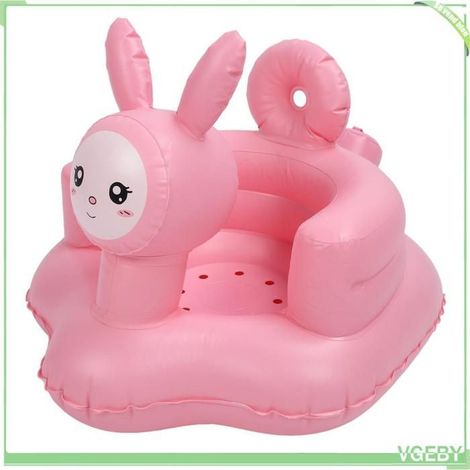 Fafeicy Chaise bébé gonflable CHAPLABLE CH Intégrée Pump Cartoon Soft Pvc Support de Dossier Inf Learning puericulture d'eveil (1/5)