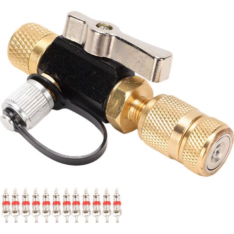 Outil d'installation de dissolvant de noyaux de vannes, outil d'installation de Double joint torique, retrait sous vide HVAC pour connexion de système de 1/4 pouces (1/5)