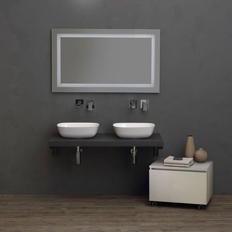 Mueble De Baño Top Antracita 120Cm Doble Lavabo Decorativo Valentina (1/2)