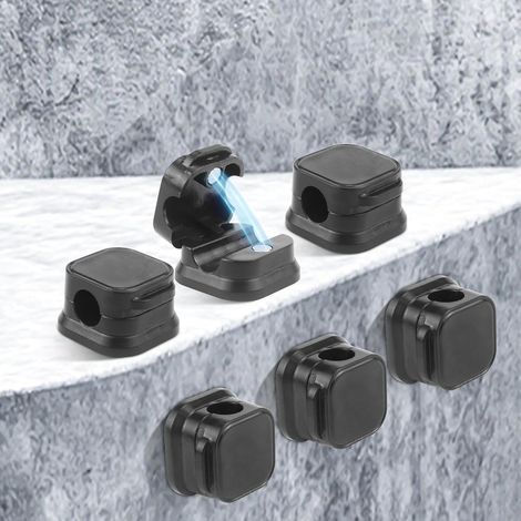 6-teiliges Kabelclip-Set, verstellbare Kabelmanagement-Clips, selbstklebende Ladekabelclips für Schreibtisch und Nachttisch (1/5)