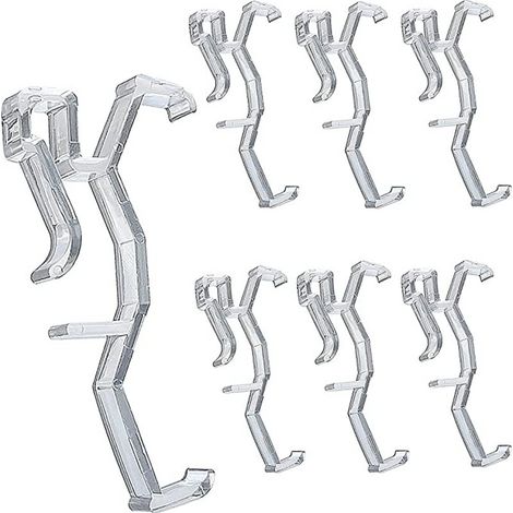 Clips décoratifs longs blancs de 5 cm pour stores vénitiens verticaux (lot de 6) en POM (1/5)