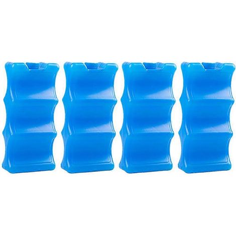 Lot de 4 boîtes de conservation du lait maternel à motif ondulé avec pains de glace pour une conservation optimale (1/5)